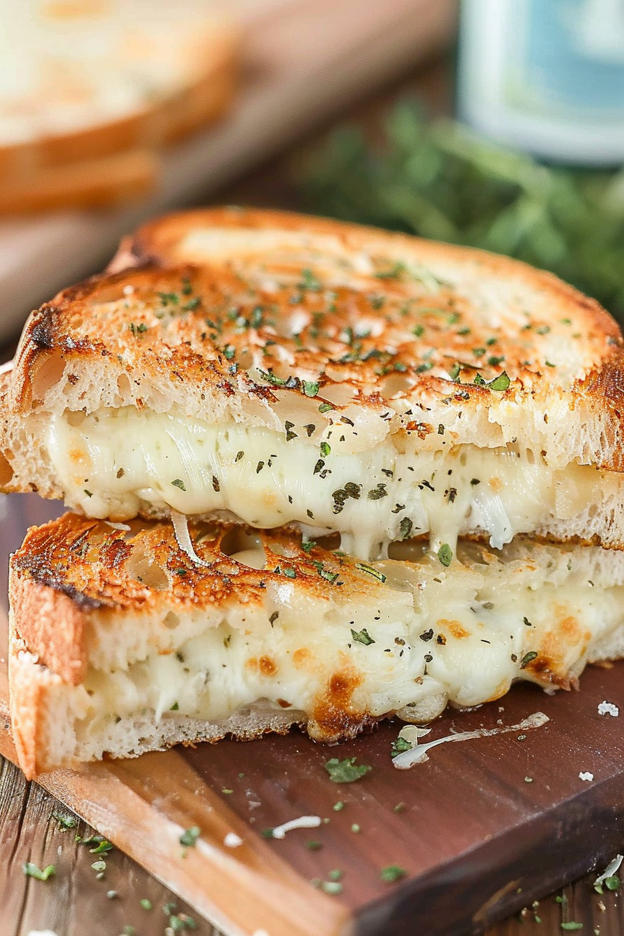 White Pizza Grilled Cheese Sandwiches Recipe