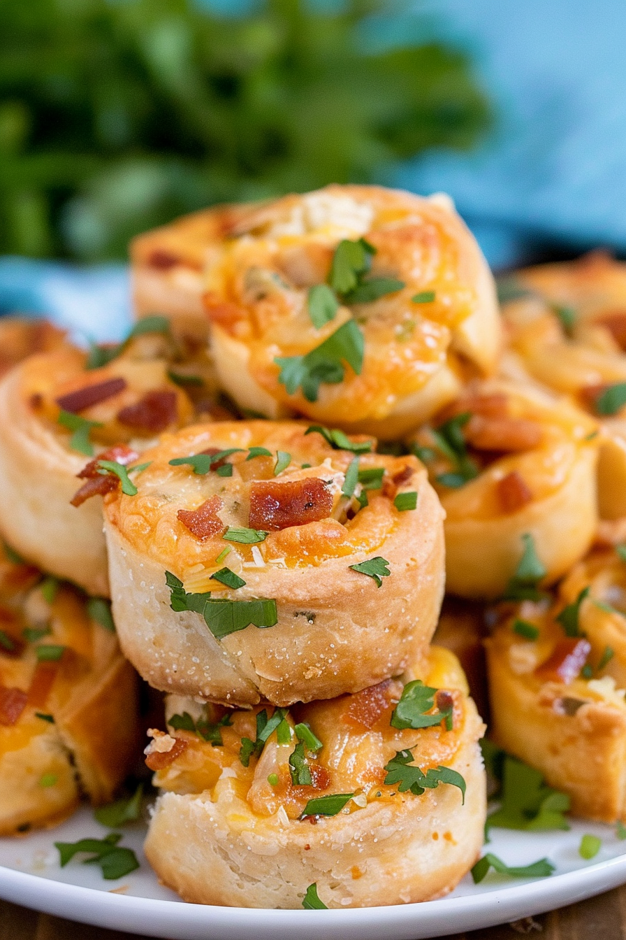 Baked Crack Chicken Pinwheels