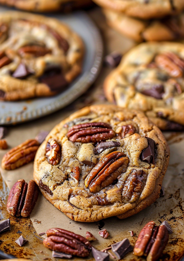 Brown Butter Pecan Chocolate Cookies