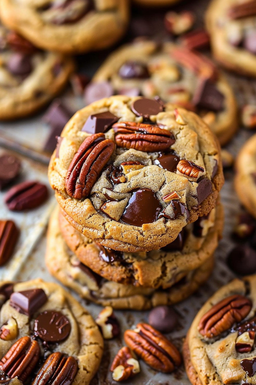 Brown Butter Pecan Chocolate Cookies