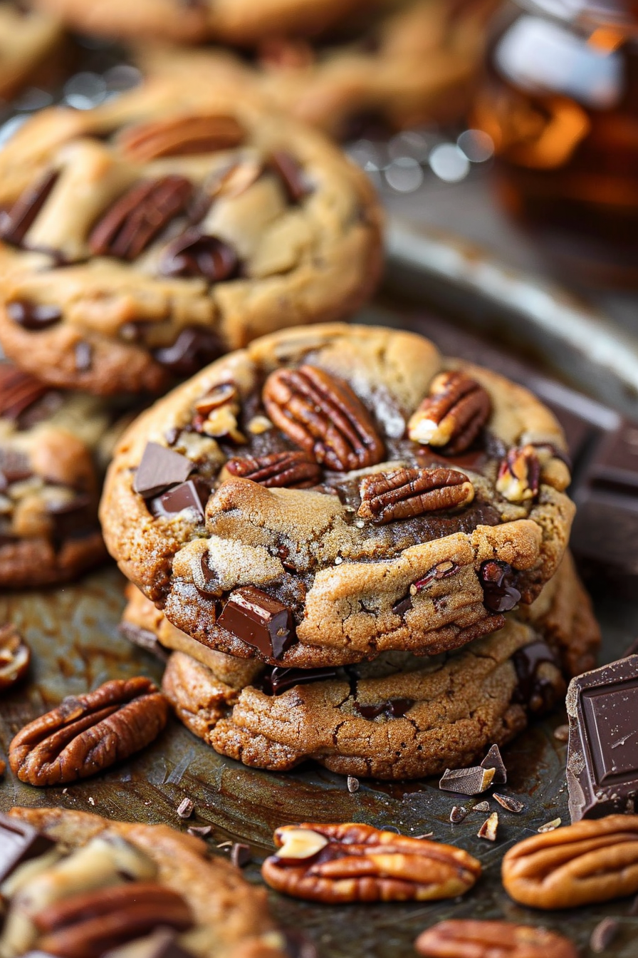 Brown Butter Pecan Chocolate Cookies