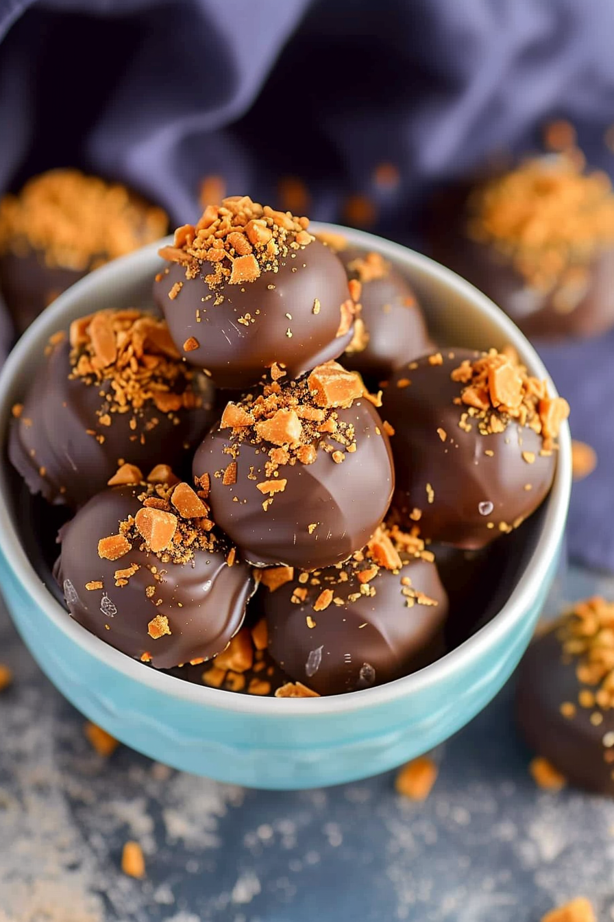 Butterfinger Tornado Truffles