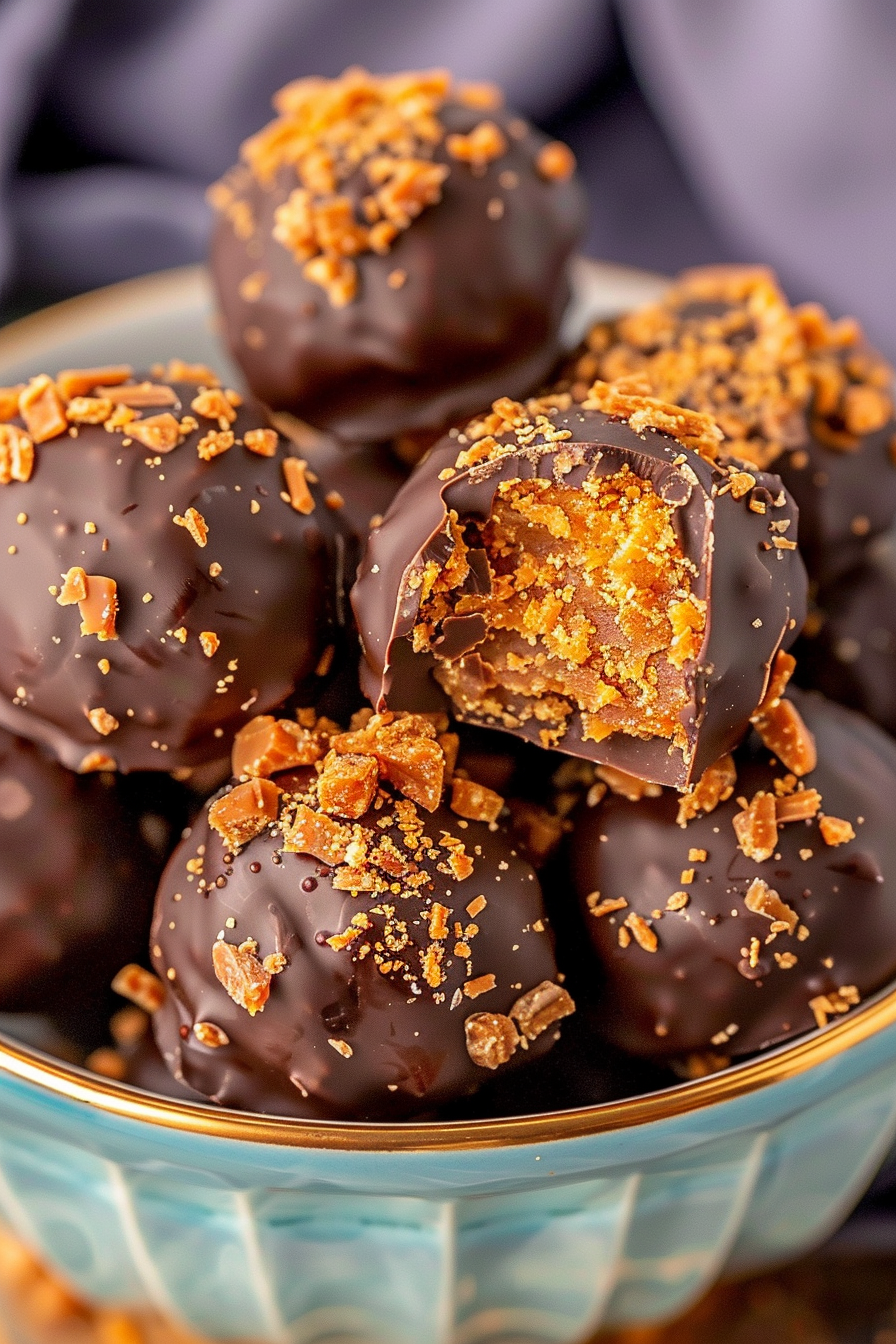 Butterfinger Tornado Truffles