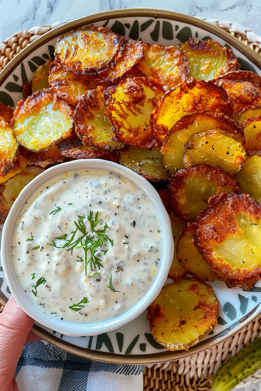 Crispy Cheesy Dill Pickle Chips