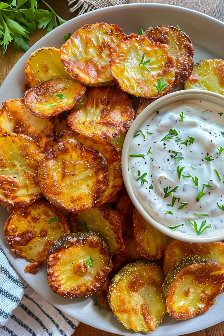 Crispy Cheesy Dill Pickle Chips