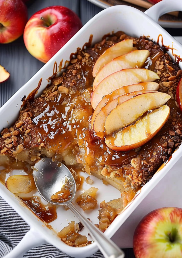 Quick Caramel Apple Dump Cake