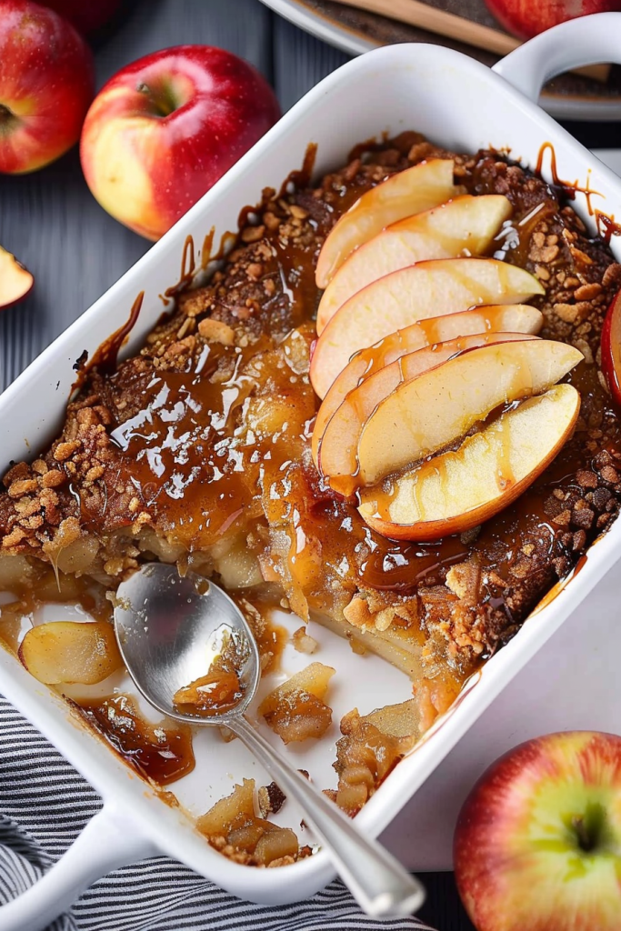 Quick Caramel Apple Dump Cake