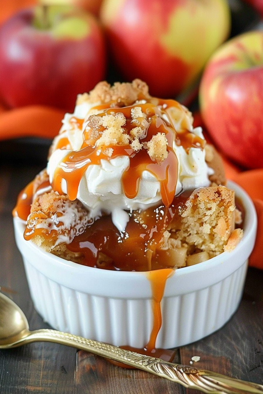 Quick Caramel Apple Dump Cake