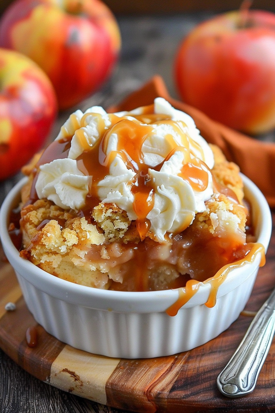 Quick Caramel Apple Dump Cake