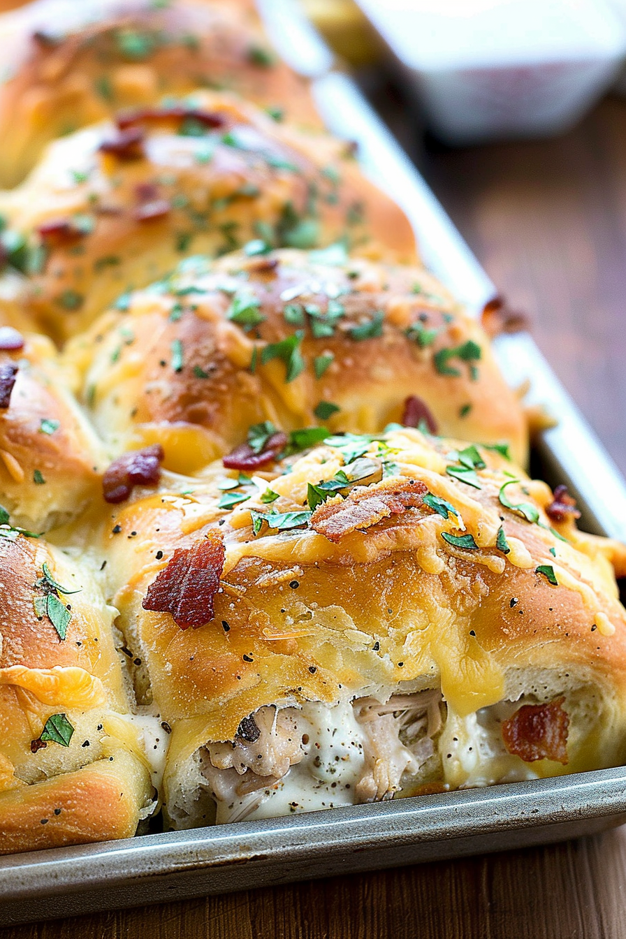 Chicken Bacon Ranch Pull Apart Rolls