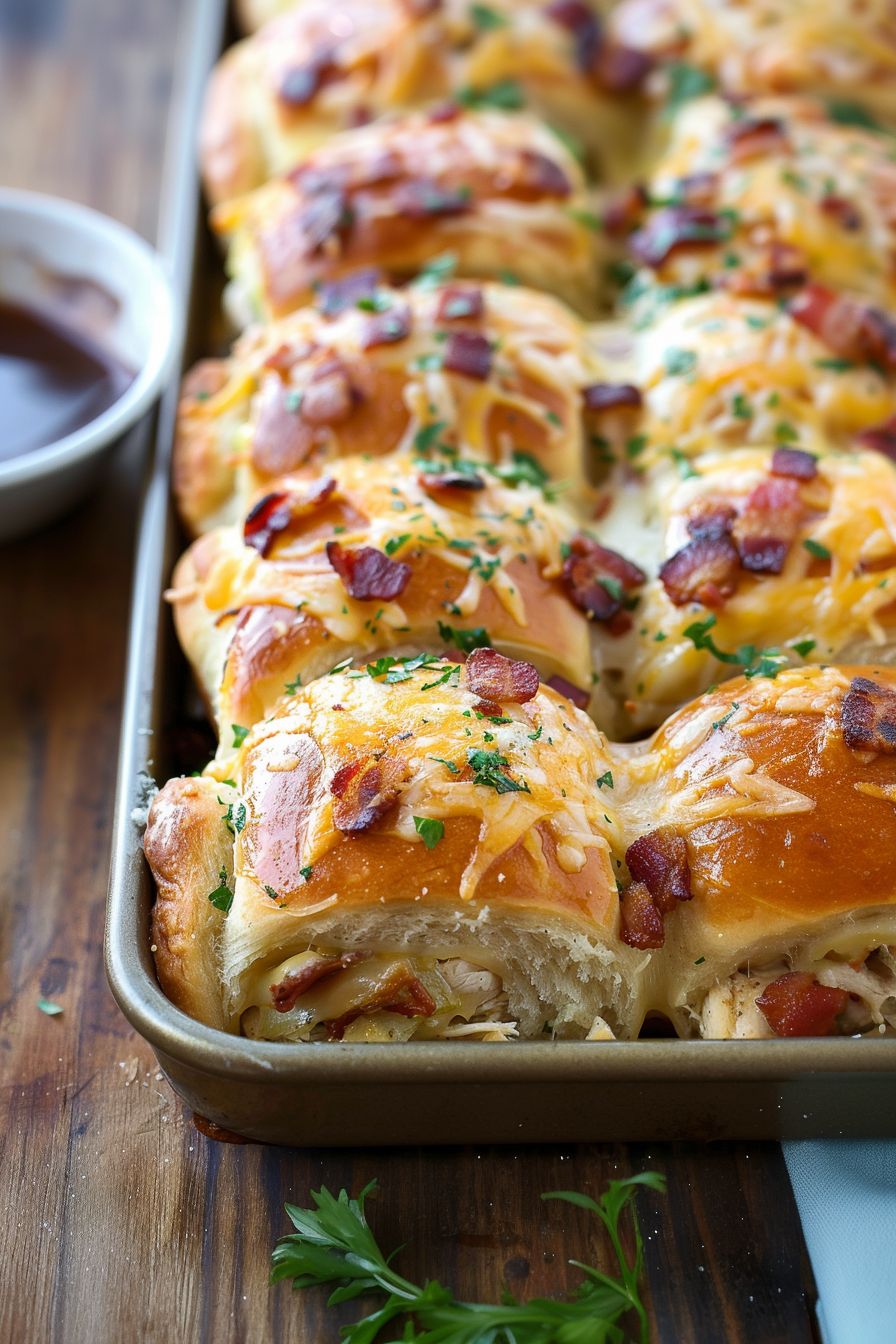 Chicken Bacon Ranch Pull Apart Rolls