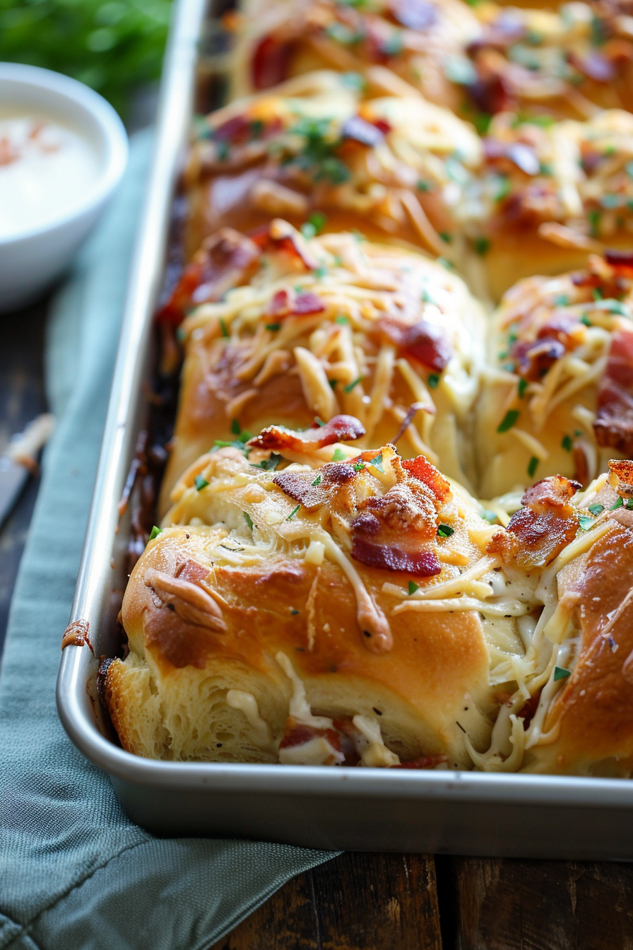 Chicken Bacon Ranch Pull Apart Rolls