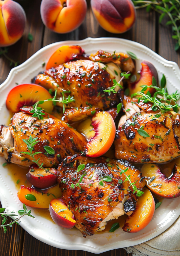 Savory Chicken with Peaches