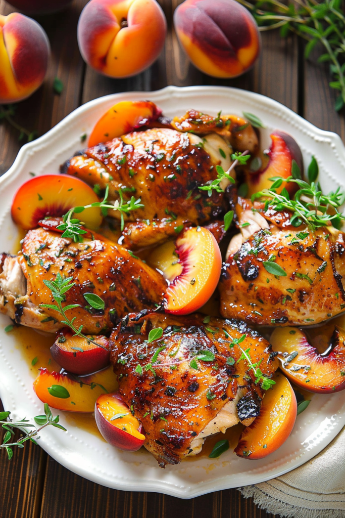 Savory Chicken with Peaches