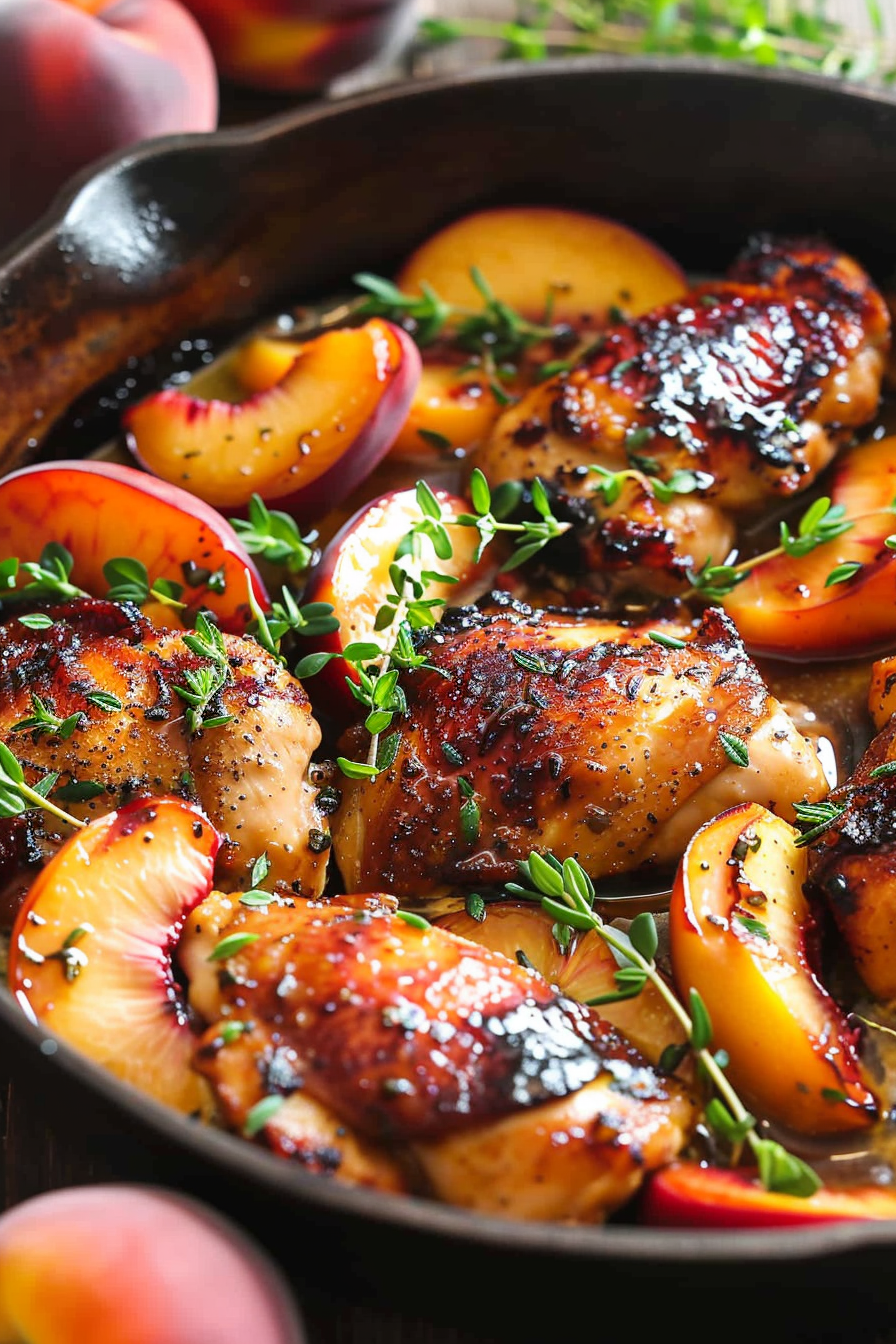 Savory Chicken with Peaches