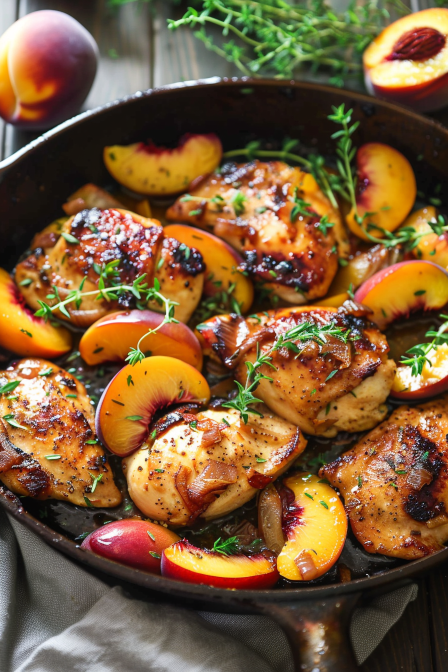 Savory Chicken with Peaches