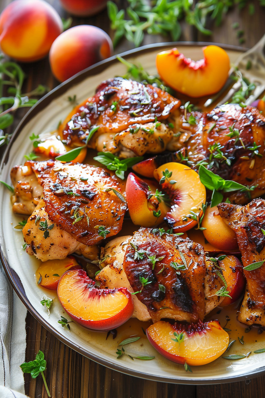 Savory Chicken with Peaches