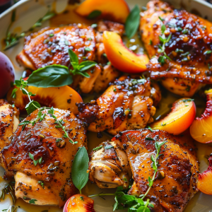 Savory Chicken with Peaches