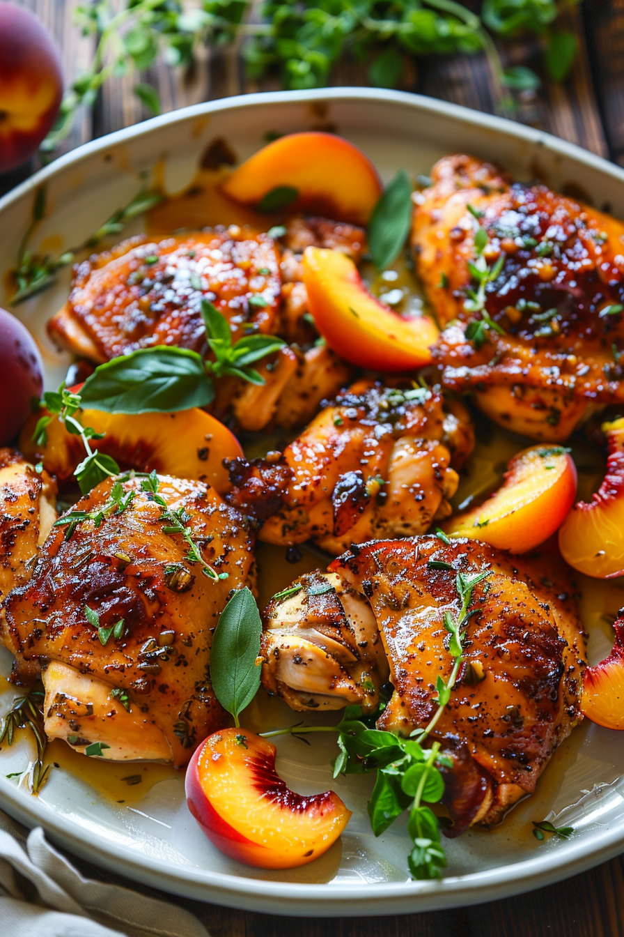 Savory Chicken with Peaches