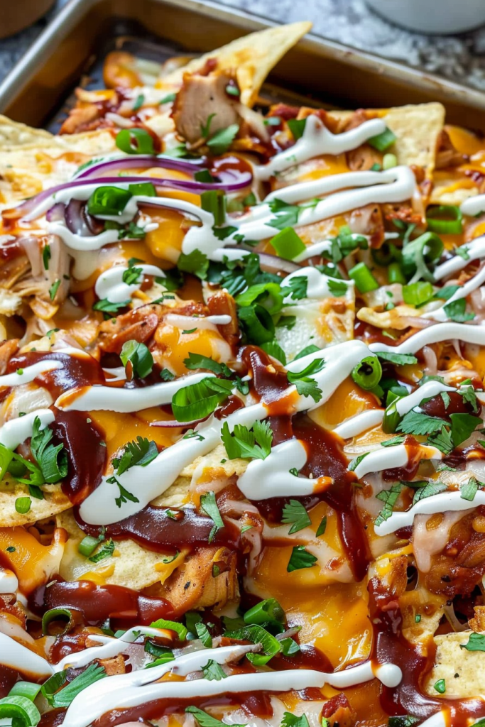 Easy Sheet Pan Bbq Chicken Nachos