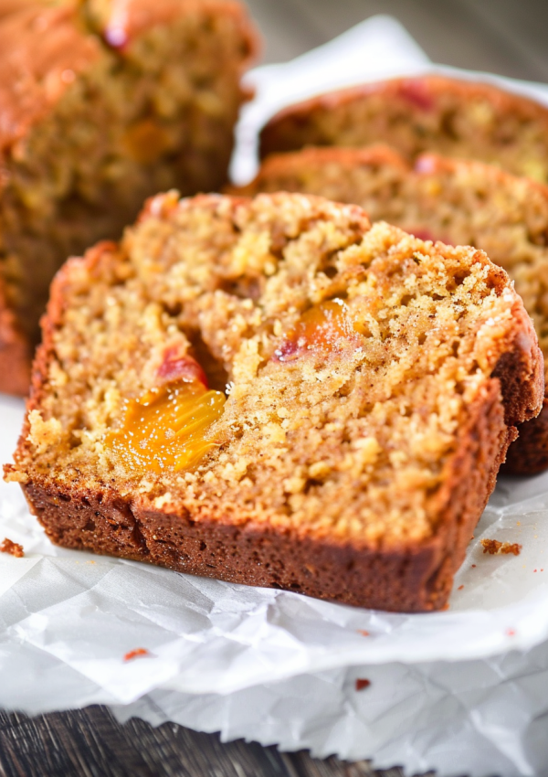 Moist Spiced Peach Bread