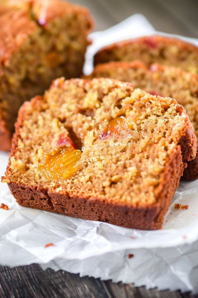 Moist Spiced Peach Bread