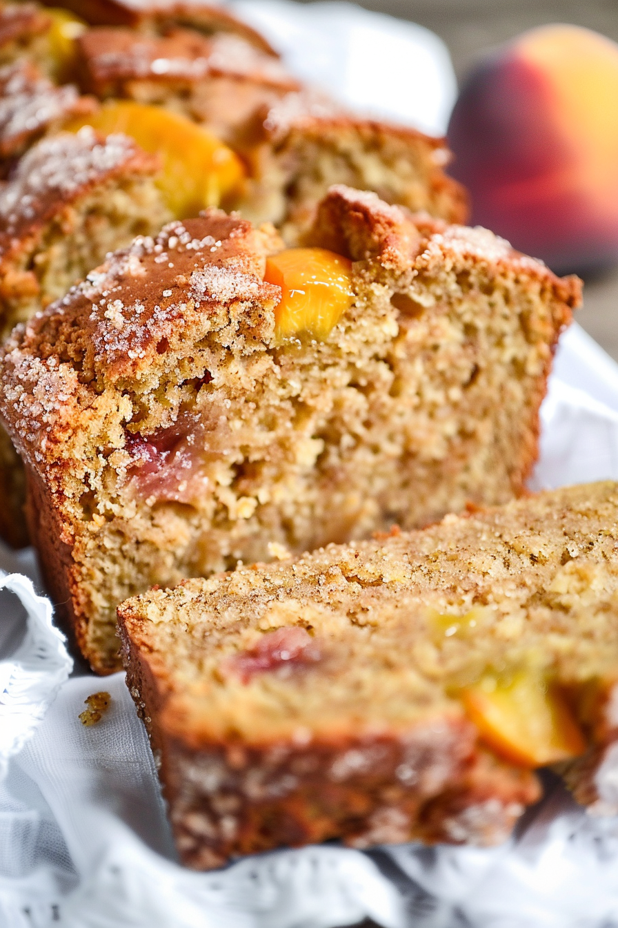 Moist Spiced Peach Bread