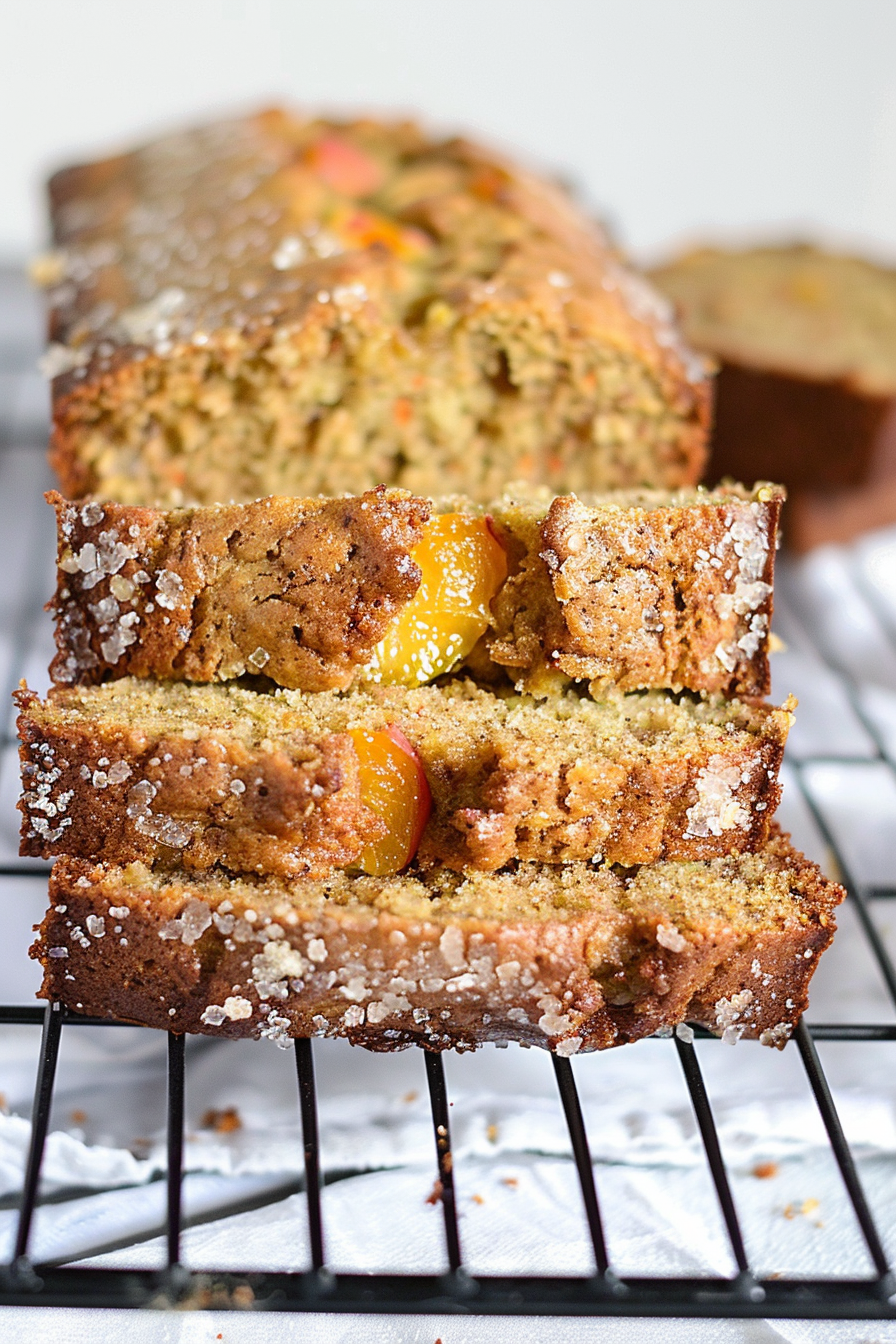 Moist Spiced Peach Bread