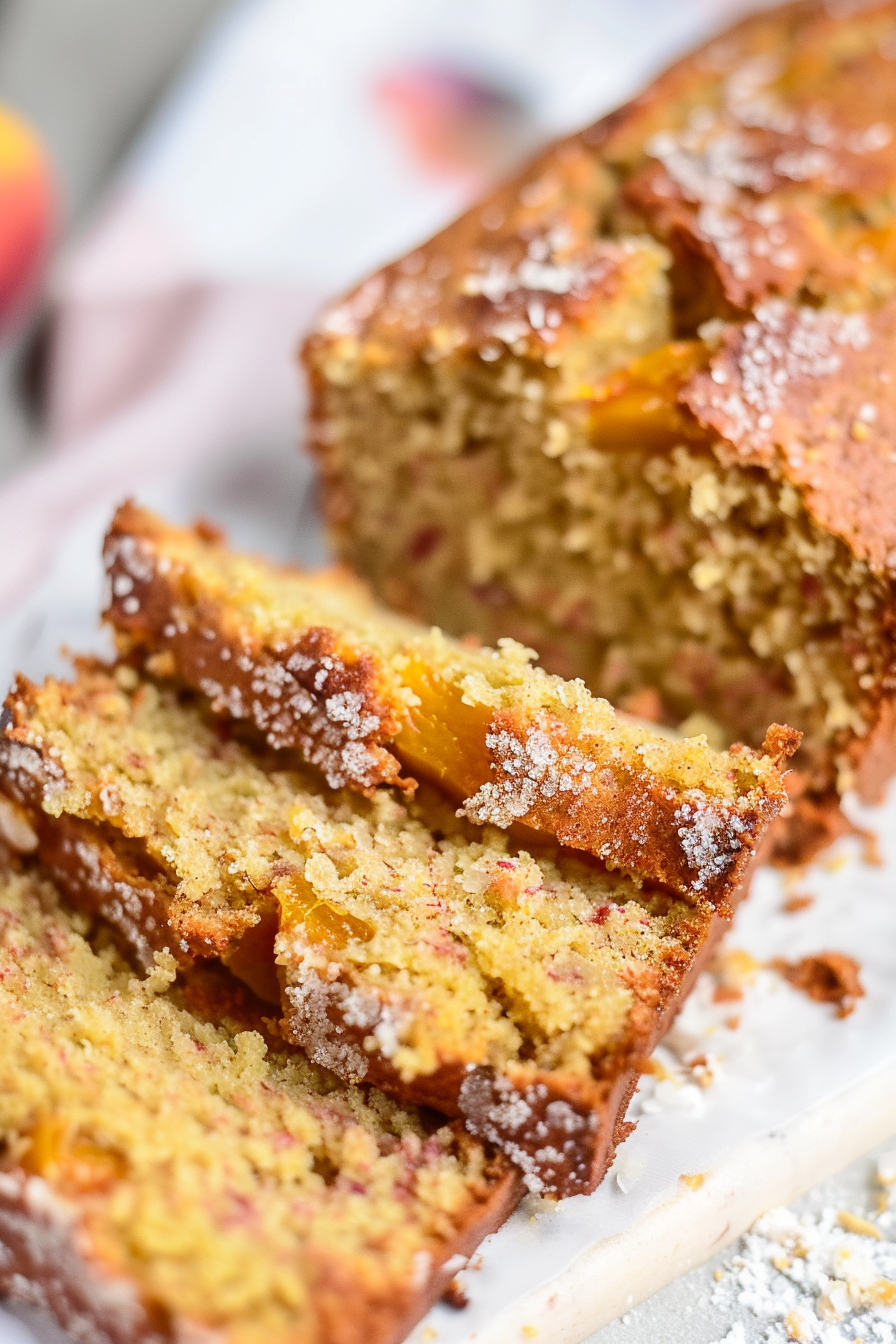 Moist Spiced Peach Bread