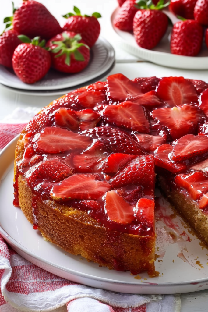 Fresh Strawberry Upside Down Cake Recipe