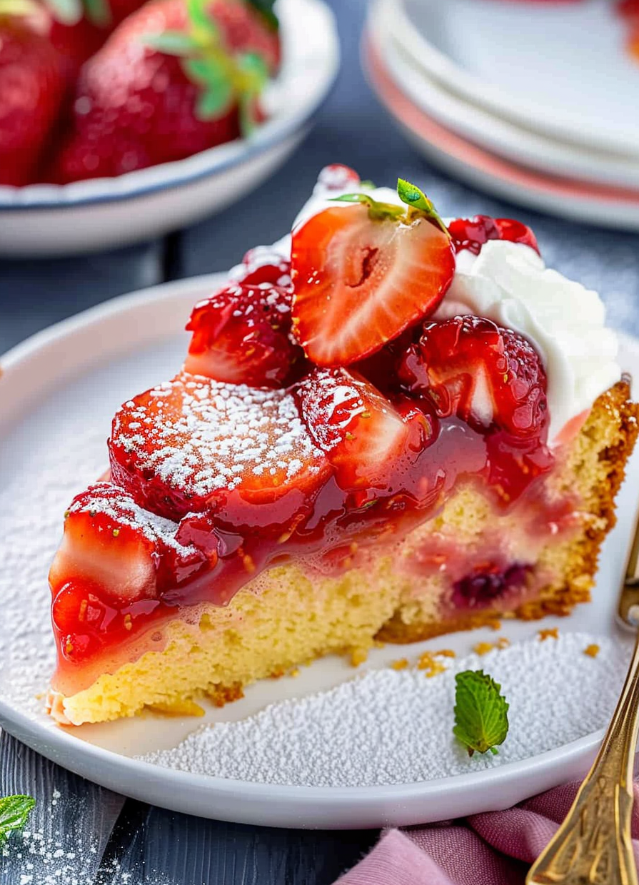 Fresh Strawberry Upside Down Cake Recipe