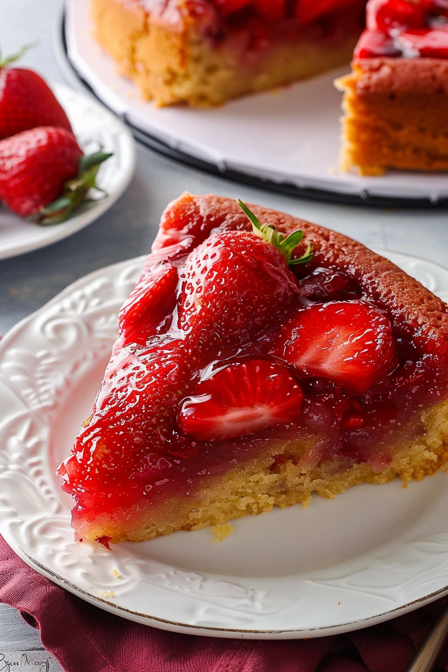 Fresh Strawberry Upside Down Cake Recipe