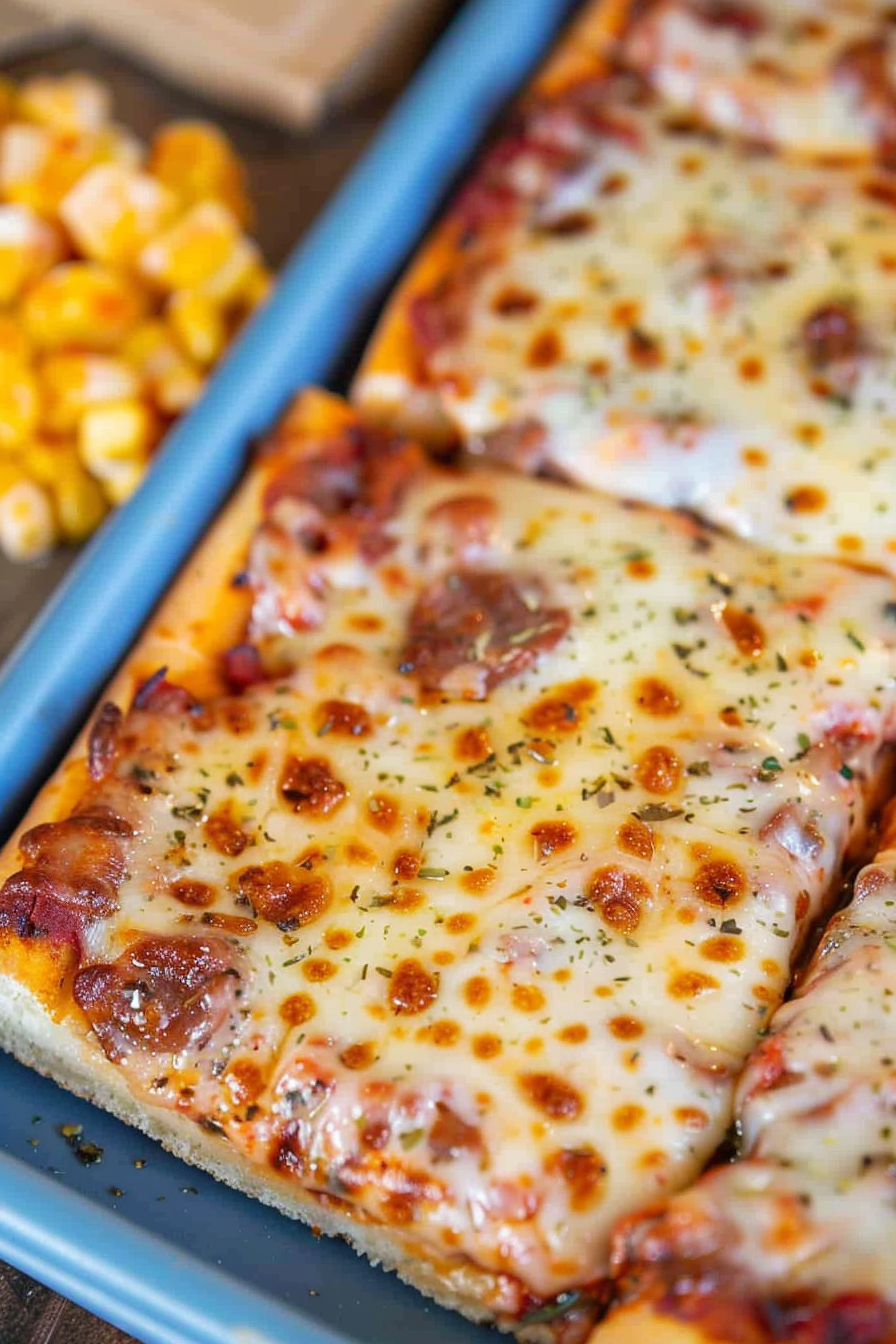 Homemade School Cafeteria Pizza