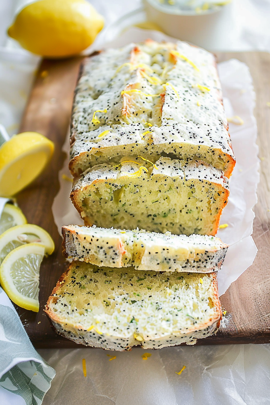 Easy Lemon Poppy Seed Zucchini Bread