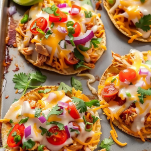 Mini Chicken Sheet Pan Tostadas