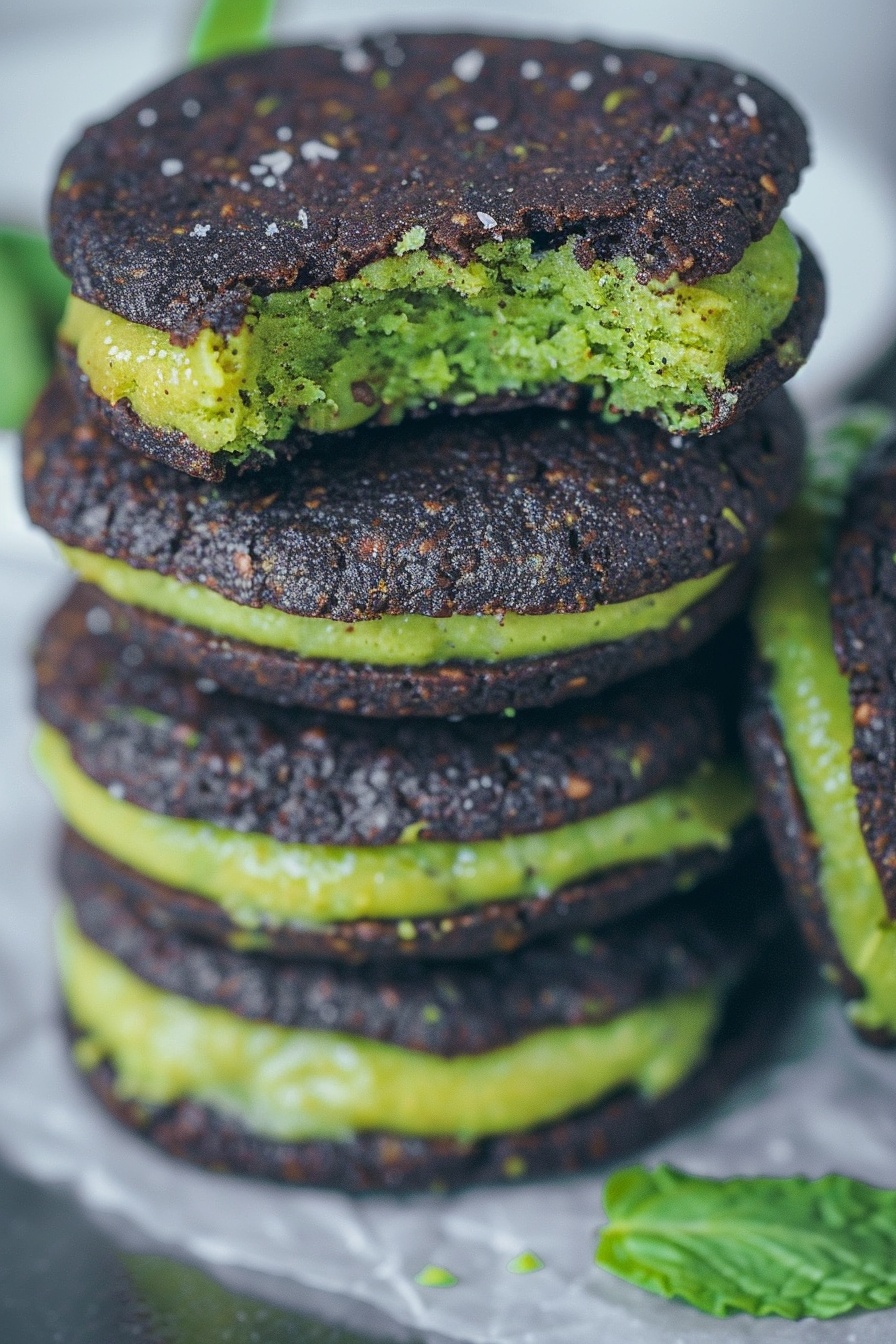 Easy Mint Moringa Vegan Oreos