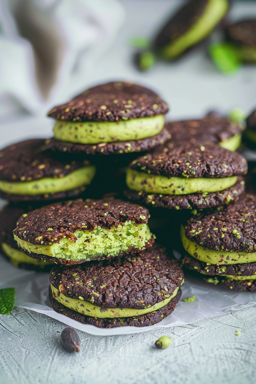 Easy Mint Moringa Vegan Oreos