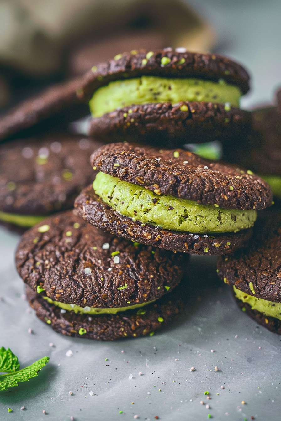 Easy Mint Moringa Vegan Oreos