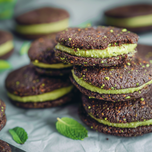 Easy Mint Moringa Vegan Oreos