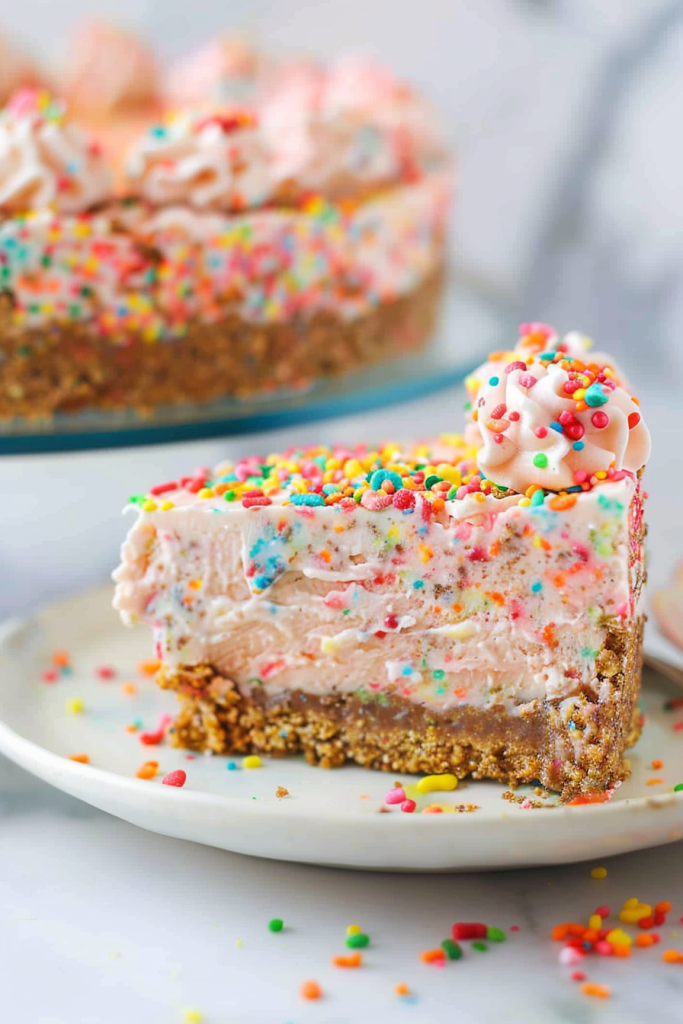 No-Bake Fruity Pebble Cheesecake Fiesta