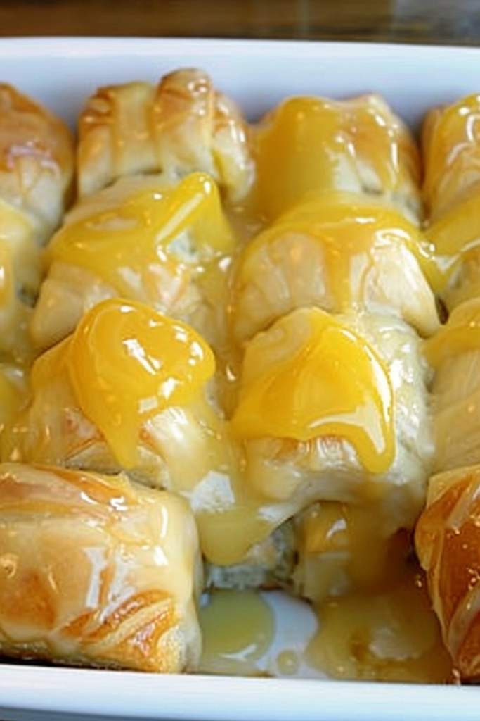 Orange Rolls with Sour Cream Butter Glaze