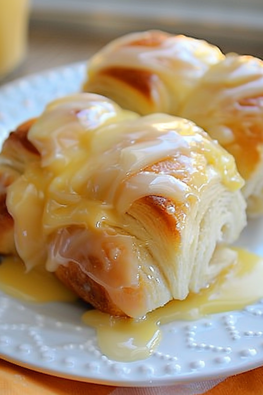 Orange Rolls with Sour Cream Butter Glaze