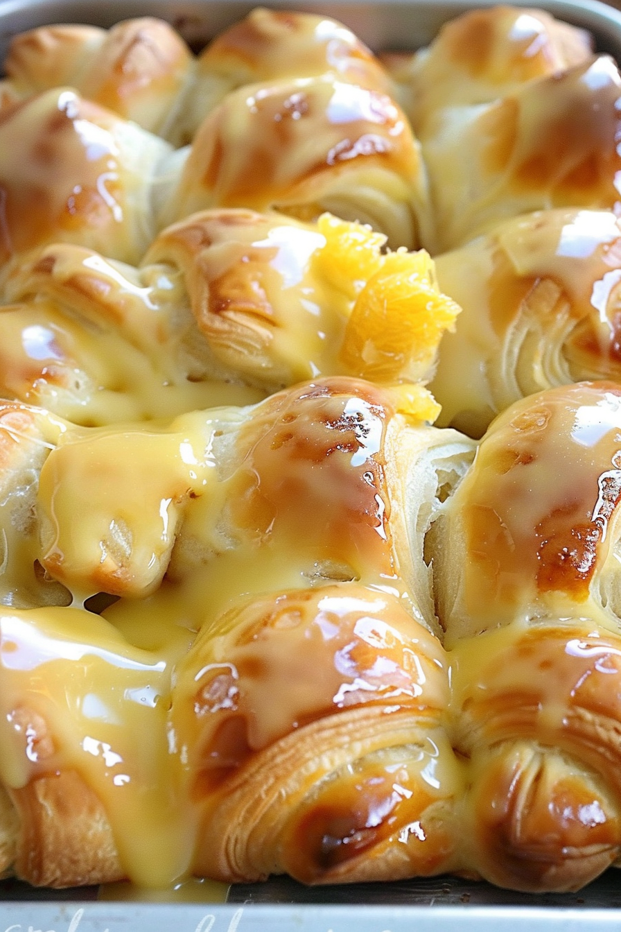 Orange Rolls with Sour Cream Butter Glaze