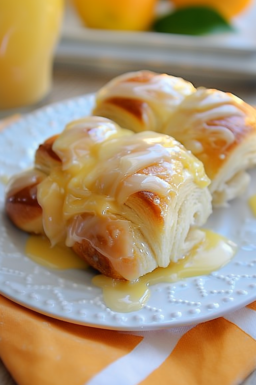 Orange Rolls with Sour Cream Butter Glaze