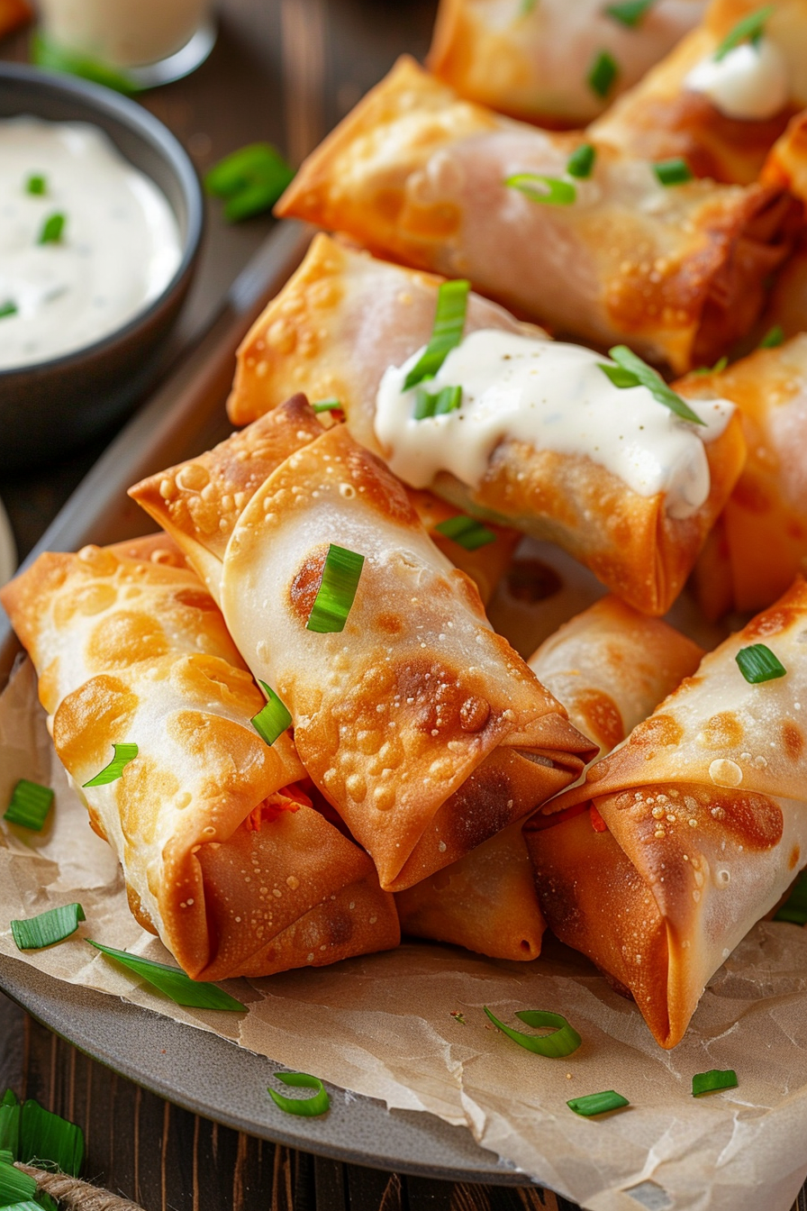 Buffalo Chicken Egg Rolls Recipe