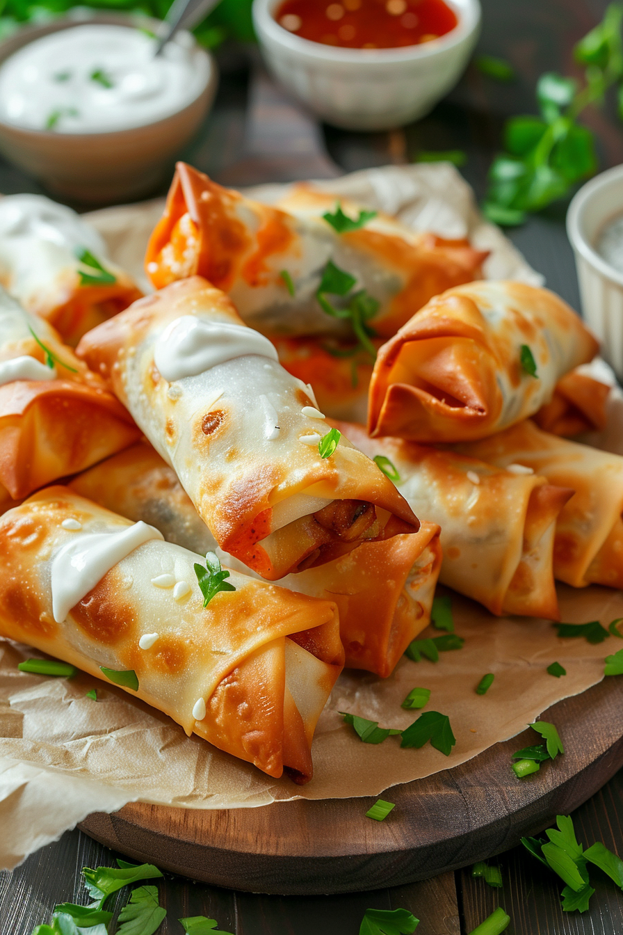 Buffalo Chicken Egg Rolls Recipe