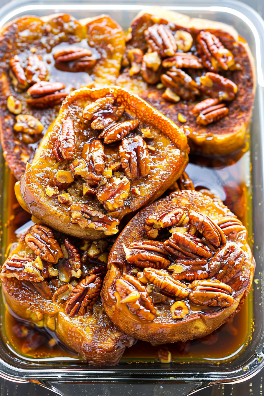 Overnight Pecan Pie French Toast