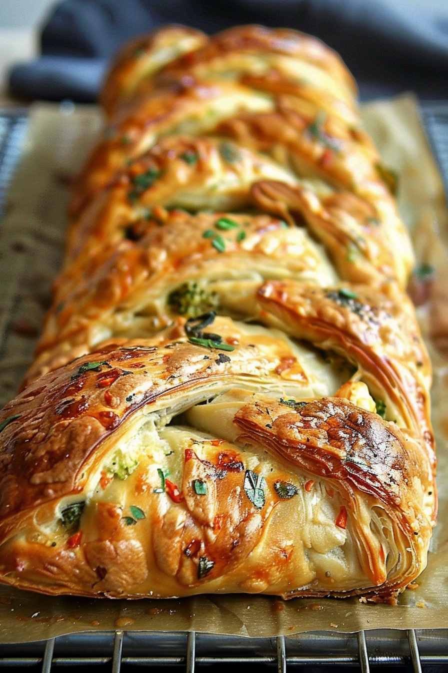 Chicken and Broccoli Braid