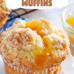 Homemade Peach Cobbler Muffins