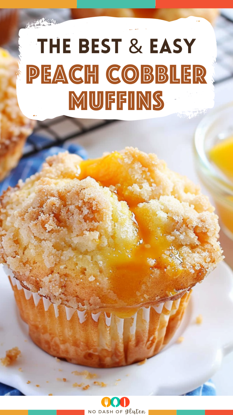 Homemade Peach Cobbler Muffins